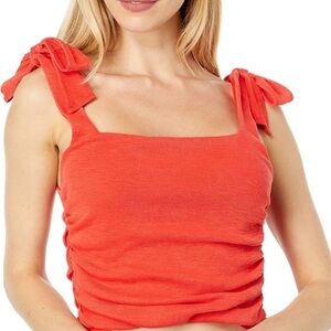 Free People Boulevard Rouched Cropped Tank...